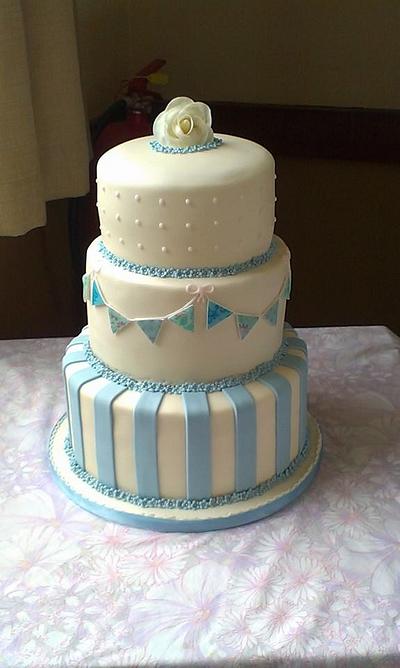 Vintage Bunting Wedding Cake - Cake by Moore Than Cakes
