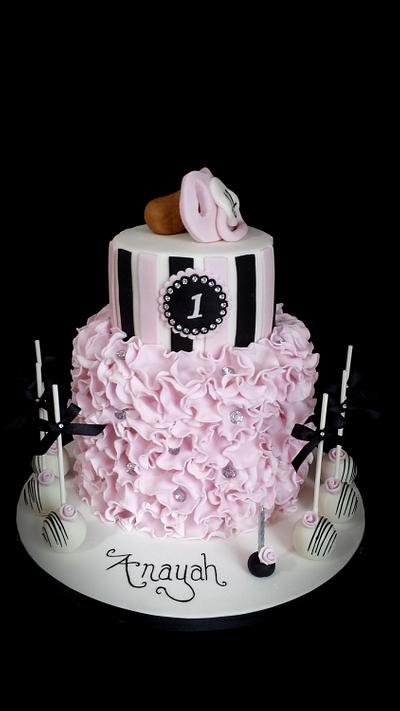Pretty ruffle baby dummy cake - Cake by Halaal Cakes