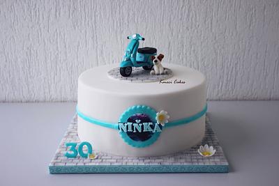 Vespa birthday cake - Cake by Kmeci Cakes 