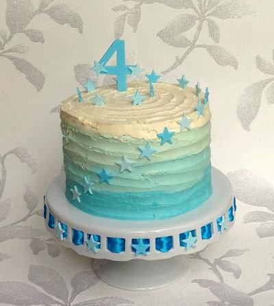 Blue stripes - Cake by Jane Moreton