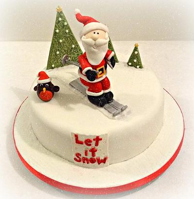 Ski santa - Cake by claire mcdonough