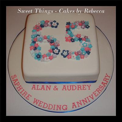 Saphire wedding anniversary - Cake by Sweet Things - Cakes by Rebecca