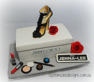 Jimmy Choo Shoebox Cake - Cake by Custom Cake Designs