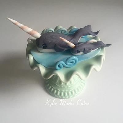 14.7 N is for... Narwhal - Unicorns of the sea - Cake by Kylie Marks