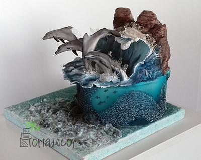 Dolphins  - Cake by Agnes Havan-tortadecor.hu