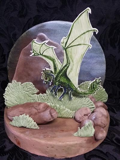 Hogwarts Cake Challenge CPC collabs Welsh Dragon - Cake by Sue's Sweet Delights