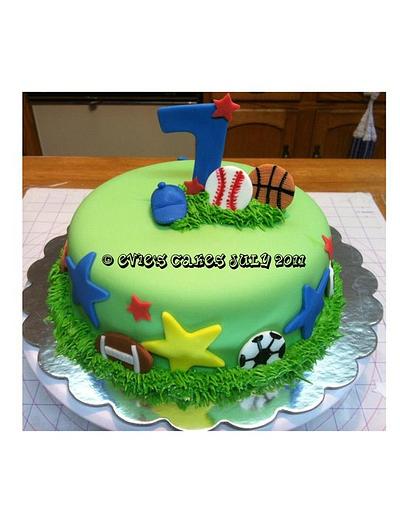 Sport Cake & Cupcakes - Cake by BlueFairyConfections