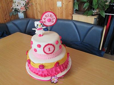 Hello Kitty 1st Birthday cake - Cake by Mary Yogeswaran