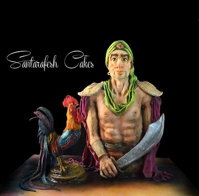 Arabian nights executioner and Rooster  - Cake by Santarafeshcakes