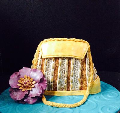 Gold and Pearl purse cake - Cake by Ancy