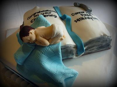 Baby boy christening cake - Cake by The cake shop at highland reserve