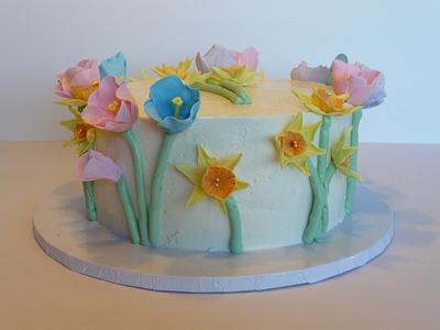 Spring flowers - Cake by Marcia Hardaker