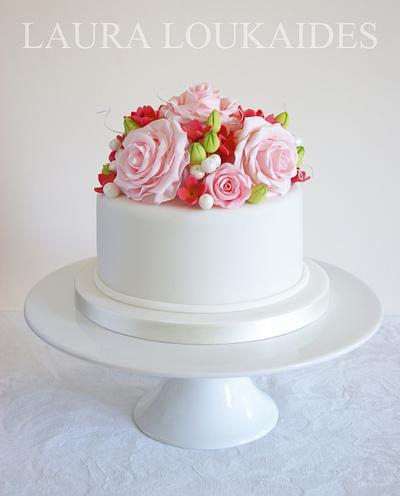 Pink Roses - Cake by Laura Loukaides