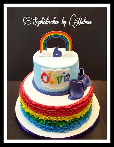 Rainbow Buttercream Ruffles - Cake by Sophisticakes by Malissa