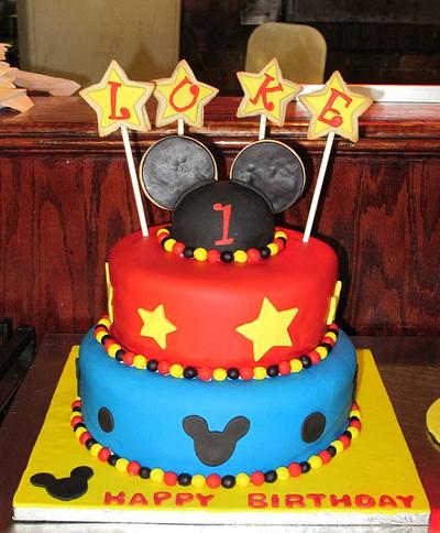 Mickey Mouse First Birthday - Cake by Lauren