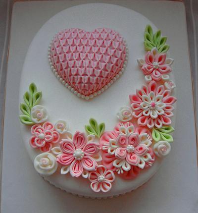 Ribbon flowers cake  - Cake by Zohreh