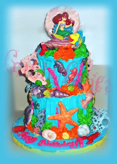 Little Mermaid cake - Cake by GabbyCakes