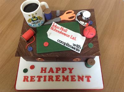 Tailor's Retirement Cake xx - Cake by Charlene - The Red Butterfly Bakery xx