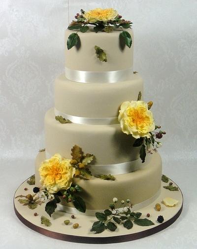 Autumn Wedding Cake - Cake by Ceri Badham