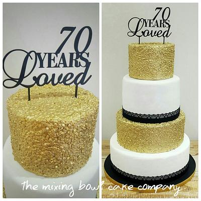 70 Years Loved ♡ - Cake by The Mixing Bowl Cake Company 