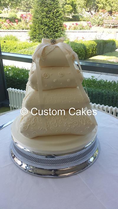 Ivory Pillows - Cake by Custom Cakes