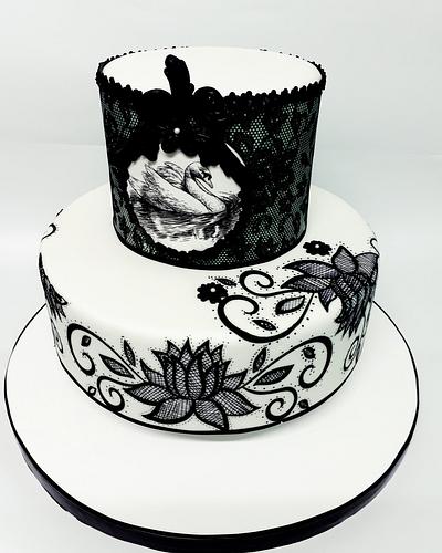 Cake Blanco y Negro - Cake by Nurisscupcakes