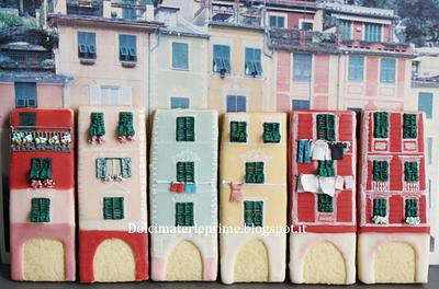 Portofino, painted facades, set of cookies - Cake by Francesca Belfiore Dolcimaterieprime