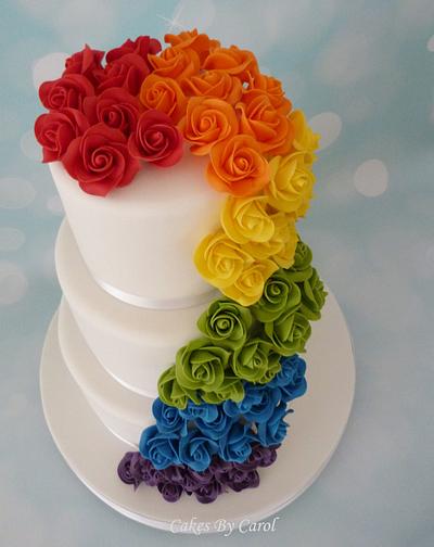 Rainbow Wedding Cake - Cake by Carol