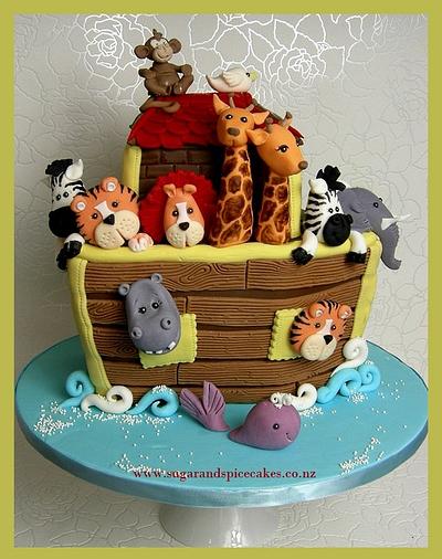 Noah's Ark Cake for Baby Noah's expected arrival ~ - Cake by Mel_SugarandSpiceCakes