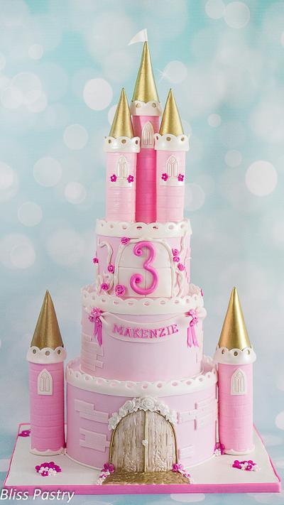 Pink and Gold Princess Castle - Cake by Bliss Pastry