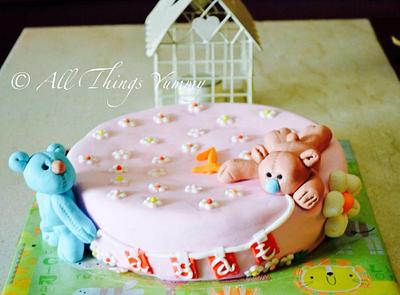 Teddy bunting cake - Cake by All Things Yummy