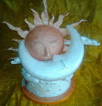 sun-moon's kiss topper - Cake by Nicoletta Celenta