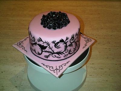 Pink and black cake - Cake by Cake Love