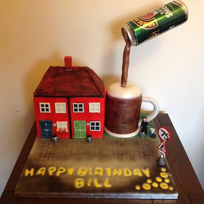 The retired bin man who loves a pint - Cake by Sue's Sugar Art Bakery 