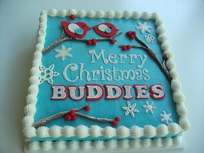 Christmas Birds - Cake by SugarAllure