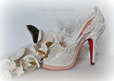 Bridal Shoe - "Love Is # 2" Collaboration - Cake by Sandra Smiley