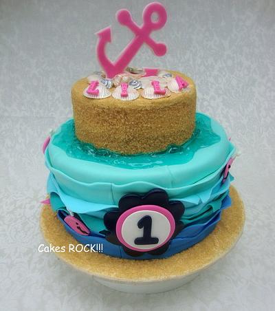 Whales & Anchors First Birthday Cake - Cake by Cakes ROCK!!!  