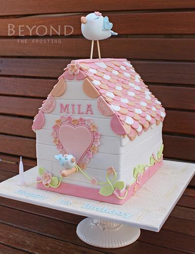 Mila's Birdhouse - Cake by beyondthefrosting
