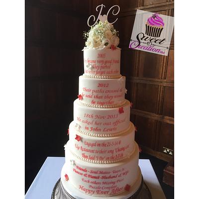 Love Story Wedding cake  - Cake by Niki