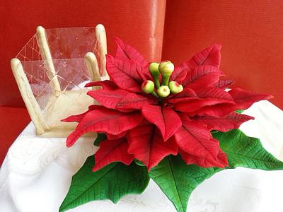 My first Poinsettia flower  - Cake by CRISTINA