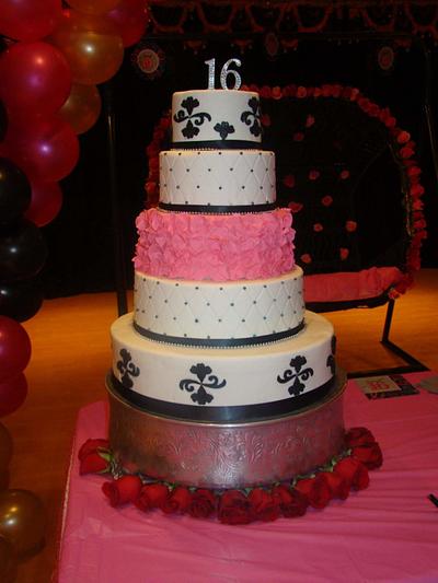 Black and Pink theme cake - Cake by palakscakes