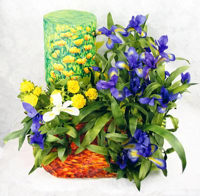 Primavera con Arte - Spring with Art Collaboration  - Van Gogh's Irises - Cake by Artym 