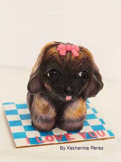 Valentine's dog  - Cake by Super Fun Cakes & More (Katherina Perez)