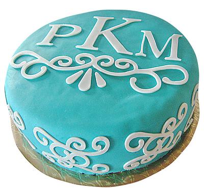 Monogram Bridal Shower Cake - Cake by Pazzles
