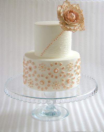 Peony Wedding cake - Cake by SweetFantasy by Anastasia