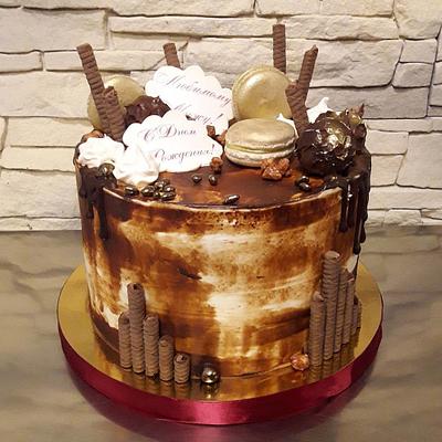 Chocolate birthday cake - Cake by Victoria