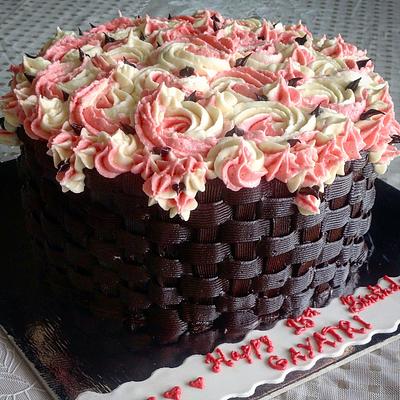 Basket of Flowers - Cake by Roshni Shukla