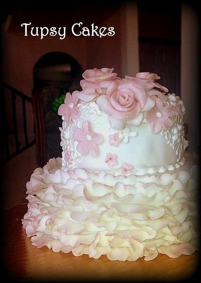 wedding cake test  - Cake by tupsy cakes