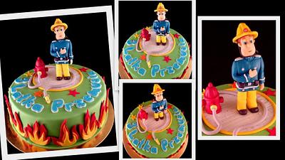 fireman Sam  - Cake by kasiaaaaa