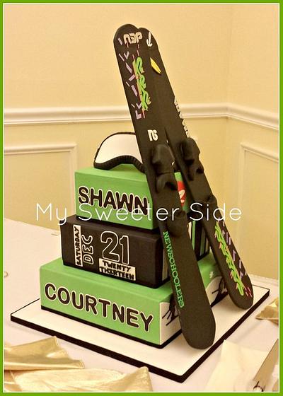 Ski Groom's Cake - Cake by Pam from My Sweeter Side